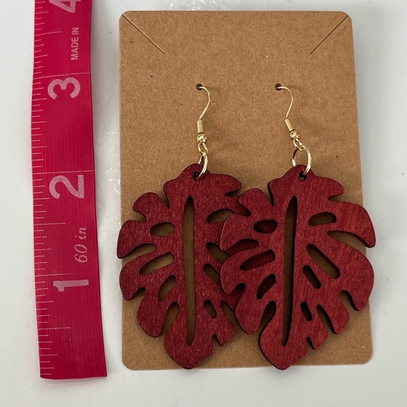 PALM EARRINGS | Wood | NWT - Picture 8 of 8